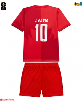 Canada Jonathan David #10 Echipament de Fotbal Replică Mondial 2026 Copii Acasa (+ Șorturi)